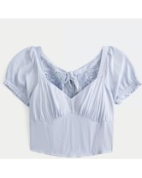 Hollister - Lace Open Back Top - Lyst