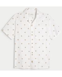 Hollister - Short-sleeve Embroidered Pattern Shirt - Lyst