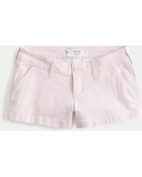 Hollister - Twill Shortie Shorts - Lyst
