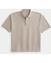 Hollister - Boxy Crop Washed Polo - Lyst