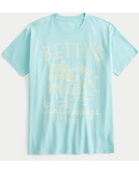 Hollister - Oversized Tee mit Betty's Surf Lounge Print - Lyst