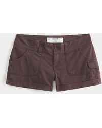 Hollister - Low-rise Twill Utility Mini Shorts - Lyst