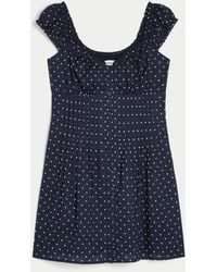 Hollister - Cap Sleeve Button Front Mini Dress - Lyst