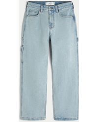 Hollister - Light Wash Baggy Painter Jeans - Lyst