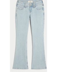Hollister - Low-rise Light Wash Bootcut Jeans - Lyst