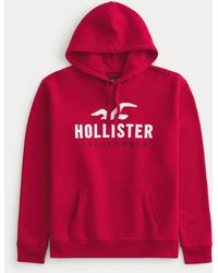 Hollister - Logo Graphic Hoodie - Lyst