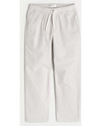 Hollister - Linen-blend Loose Pull-on Pants - Lyst