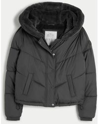 Hollister - Ultimate Faux Fur-lined Hooded Puffer Jacket - Lyst
