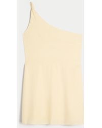 Hollister - Linen-blend Asymmetrical Mini Dress - Lyst