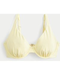 Hollister - Curvy High Apex Ribbed Underwire Bikini Top - Lyst