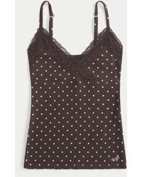 Hollister - Wrap Lace Trim Layering Cami - Lyst
