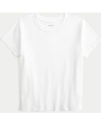 Hollister - 100% Cotton Crew Baby Tee - Lyst