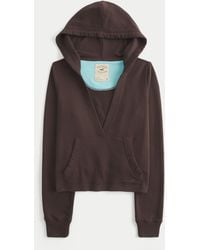 Hollister - Easy V-neck Hoodie - Lyst