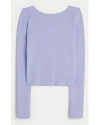 Hollister - Gilly Hicks Cozy Waffle Boat-neck Top - Lyst