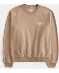 Hollister - Lässiges Sweatshirt mit Logo und Rundhalsausschnitt - Lyst