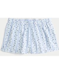 Hollister - Foldover Waist Flannel Boxer Shorts - Lyst