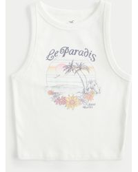 Hollister - Ribbed Le Paradis Graphic High-neck Tank - Lyst