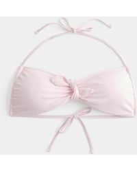 Hollister - Front Tie Halter Bikini Top - Lyst