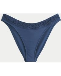 Hollister - Crochet-style Trim Cheeky Bikini Bottom - Lyst