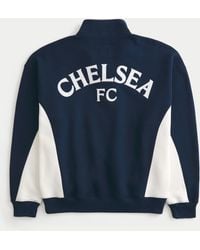 Hollister - Chelsea Fc Graphic Quarter-zip Sweatshirt - Lyst