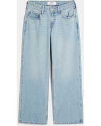 Hollister - Low-rise Medium Wash Baggy Jeans - Lyst