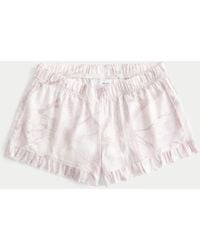 Hollister - Flannel Ruffle Shorts - Lyst