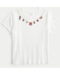 Hollister - Good Luck Charm Graphic Baby Tee - Lyst
