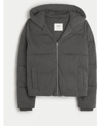 Hollister - Fleece-Winterjacke mit Kapuze - Lyst