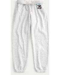 Hollister - Fleece Logo Graphic Joggers - Lyst