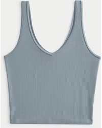 Hollister - Ribbed Seamless Fabric V-neck Tank - Lyst