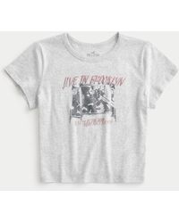 Hollister - Live In Brooklyn Graphic Baby Tee - Lyst