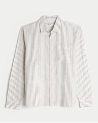 Hollister - Long-sleeve Linen-blend Shirt - Lyst