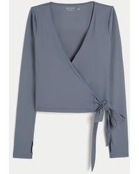 Hollister - Gilly Hicks Active Recharge Long-sleeve Wrap Top - Lyst