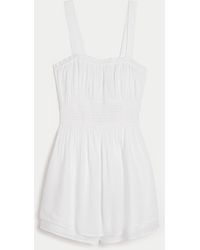 Hollister - Hollister Saidie Double-tier Removable Strap Romper - Lyst