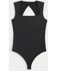 Hollister - Soft Stretch Seamless Fabric Open Back Bodysuit - Lyst