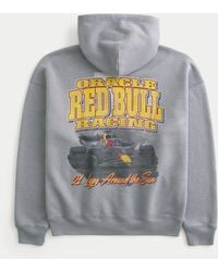 Hollister - Kasten-Hoodie mit Reißverschluss und Oracle Red Bull Racing-Grafik - Lyst