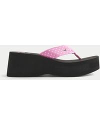 Hollister - Platform Flip Flops - Lyst