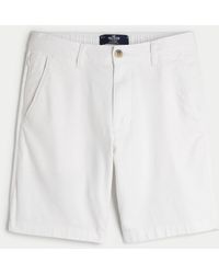 Hollister - Linen Blend Flex-waist Shorts 9" - Lyst