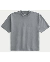 Hollister - Heavyweight Boxy Crop Crew T-shirt - Lyst