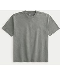 Hollister - Boxy Heavyweight Washed Cotton Crew T-shirt - Lyst
