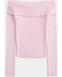Hollister - Long-sleeve Double Off-the-shoulder Top - Lyst