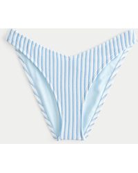 Hollister - Scrunch-ribbed V-front High-leg Cheeky Bikini Bottom - Lyst