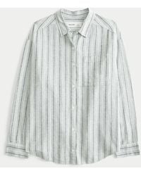 Hollister - Oversized Linen-blend Shirt - Lyst