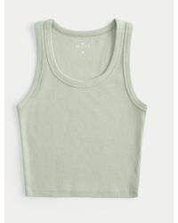 Hollister - Ribbed Scoop Tank - Lyst