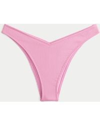 Hollister - Rib High-leg Cheekiest Bikini Bottom - Lyst