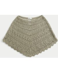 Hollister - Stitchy Crochet-style Poncho - Lyst