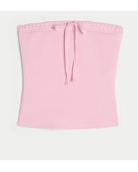 Hollister - Gilly Hicks Kuscheliges Bandeau-Oberteil mit Waffelmuster - Lyst