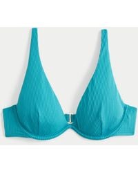 Hollister - Rib High Apex Underwire Bikini Top - Lyst
