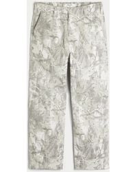 Hollister - Baggy-Hose aus Leinenmischung mit Tarnmuster - Lyst