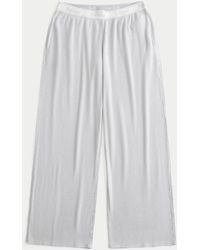 Hollister - Cozy Rib Elastic Waist Wide-leg Pants - Lyst